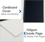 DSTELIN Blank Spiral Notebook, Soft Cover, Sketch book, 100 Pages / 50 Sheets - Image 4