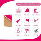 2 Pack 8'' x 12'' Opaque Pink Acrylic Sheet, 3mm Thick Acrylic Plexiglass Boards - Image 4