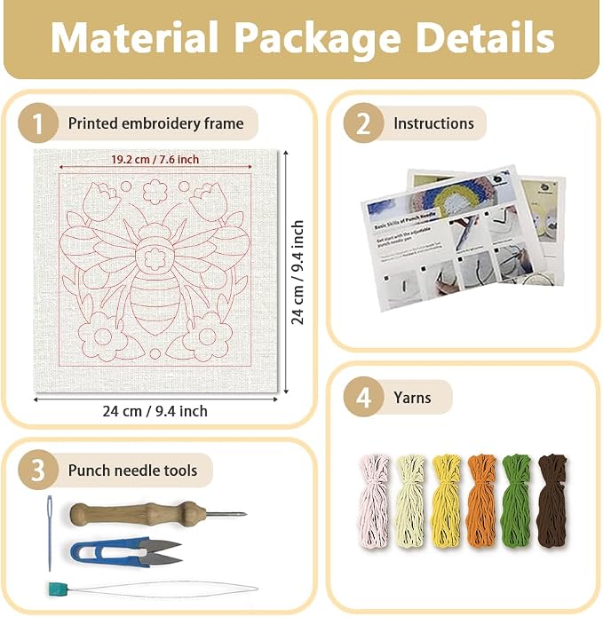 DOODLREAM Bumble Bee Flower Needle Kit - Image 2