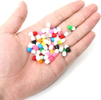 Honbay 100PCS Resin Craft Loose Beads Tiny Capsule Shaped Beads Pill Charms Bead - Image 3