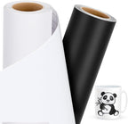 ilmagine Vinyl Matte Permanent Vinyl- 2 Rolls of 12'' x 20 FT Black and White by IModeur
