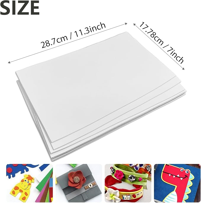 Adhesive Foam Sheets, 7x11.3 Inch Craft Eva Foam Sheets, 2mm Thick 10 Pcs - Image 3
