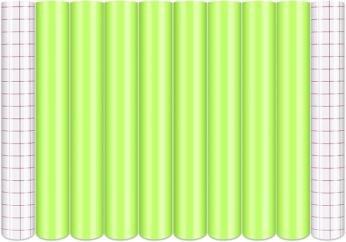 Tintnut Bright Green Permanent Vinyl Self Adhesive Vinyl 8 Sheets 12''x10'' | by Tintnut
