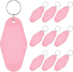 Uniclife 10 Pcs Blank Hotel Keychain Tags, Vintage Motel Keychain by UnicLife