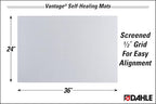 Dahle Vantage 10683 See-Through Premium Self-Healing Cutting Mat, 1/2" Grid - Image 2