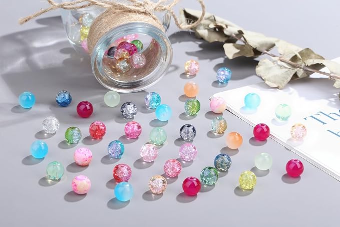 DUQGUHO 8mm Glass Beads for Jewelry Making Colorful Beads for Crafts Crystal 18 - Image 2