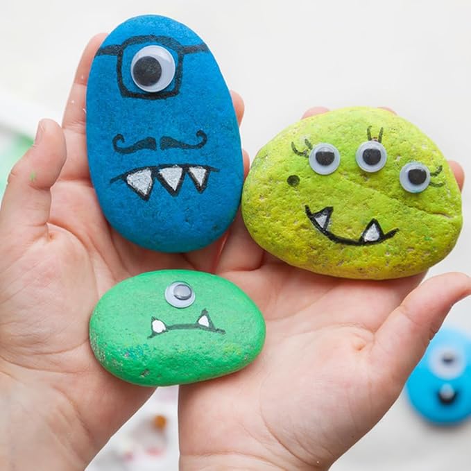 YISZM Rocks for Painting, 2-3 Inches Flat Smooth Painting Stones for DIY Arts & - Image 3