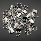 100Pcs Silver Key Fob Hardware Set, 1 Inch Metal Key Fob Tabs - Image 3