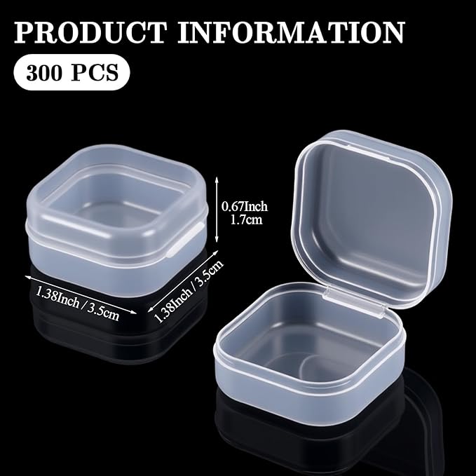 Soaoo 300 Pcs Small Plastic Bead Storage Containers - Image 2