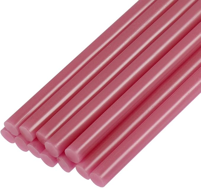 uxcell Mini Hot Glue Sticks for Glue Gun 7mm x 100mm Rose Red 12pcs by uxcell