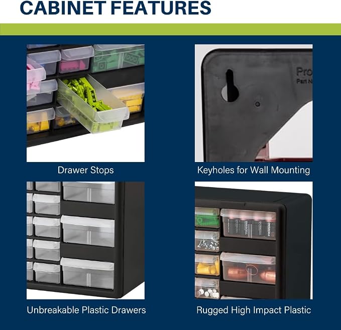 Akro-Mils 26-Drawer Plastic Drawer Storage Cabinet - Image 4