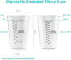 XUXU 100pcs 8oz Graduated Clear Plastic Measuring Cups - Image 3