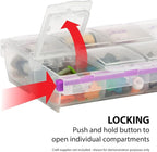 Craft Mates Bead Organizer, 14 Locking Compartments, Plastic Storage | Clear - Image 3