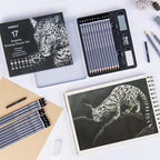 HNIHUY Professional Sketch Pencils Set, Graphite Pencils, Erasers and Sharpener - Image 6