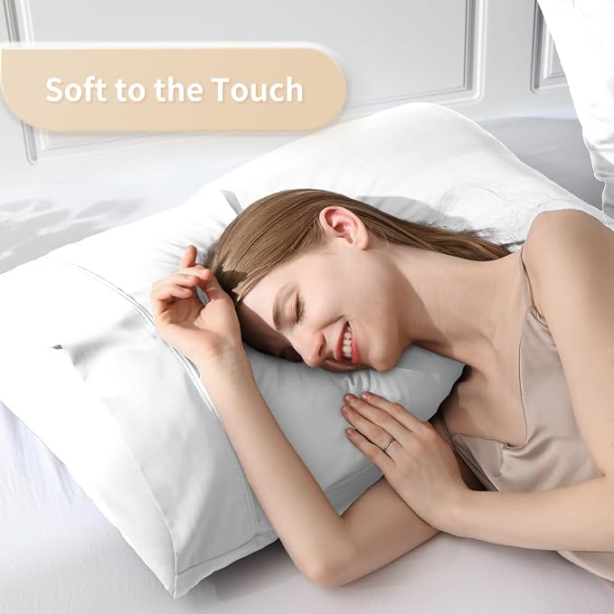 King Pillowcases, Cooling Viscose from Bamboo Pillow Covers - Image 3