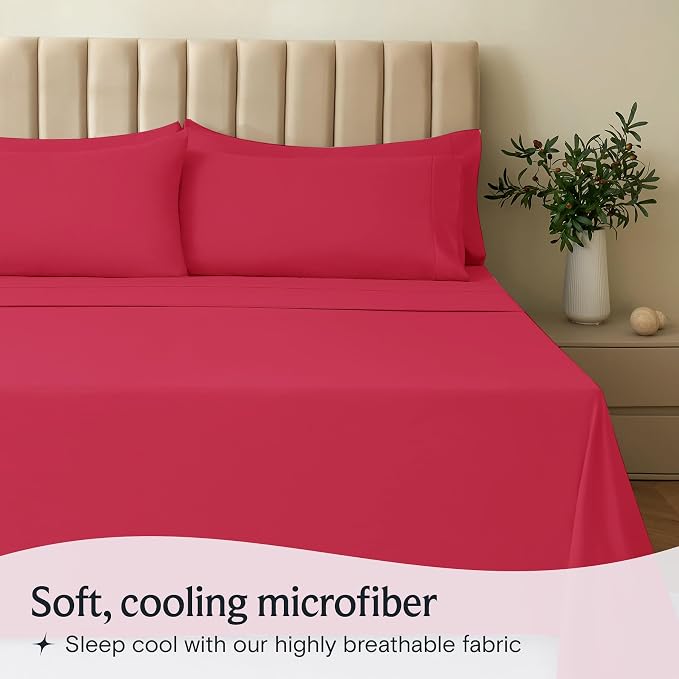LuxClub 5 PC Sheet Set Bed Sheets Deep Pockets 16" Eco Friendly Wrinkle Free - Image 3