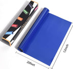 RENLITONG Sapphire Blue Iron on Vinyl 12Inch by 20ft Roll Heat Transfer Vinyl - Image 3