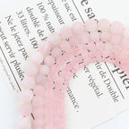 6mm Matte Rose Quartz Bead, 15-Inch Matte Round Loose Stone Beads - Image 5