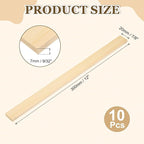 MECCANIXITY 10Pcs Wood Strips Slats, 9/32" x 7/8" x 12" Thin Wood Sticks Flat - Image 2