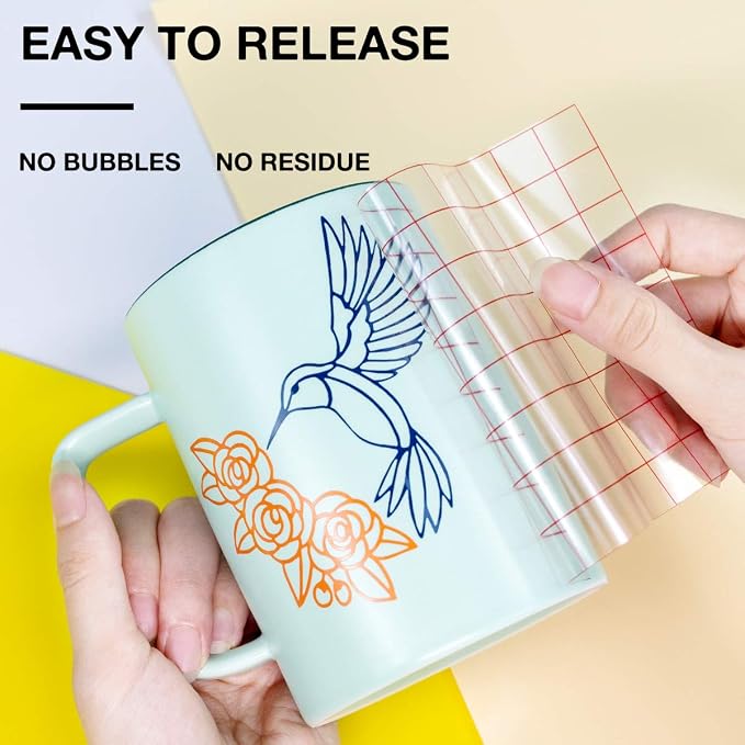 HTVRONT Transfer Tape for Vinyl, 5.5" x 50 FT, For Silhouette Cameo, For Decals - Image 5