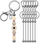 6 Pcs Beadable Keychain Bars Bulk by Sugiury