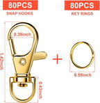 LEOBRO 160PCS Lobster Claw Clasps and Key Rings, Key Chains, Jewelry Making - Image 2
