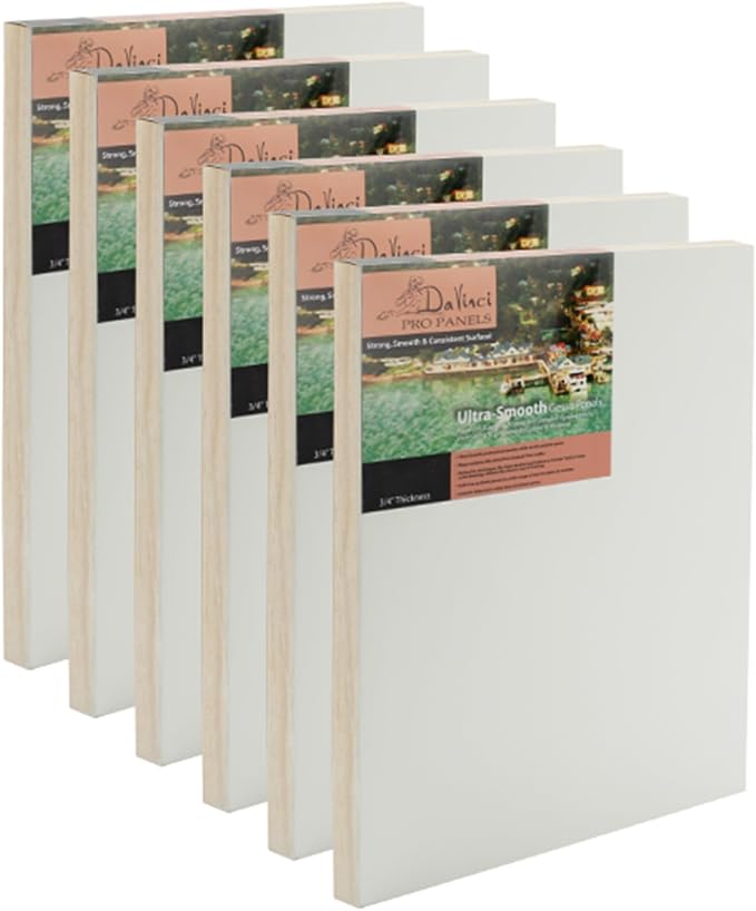 DaVinci Wood Panel Pro Ultra Smooth Gesso Panel 3/4'''' Deep 11x14'''' by DaVinci+Wood+Panel