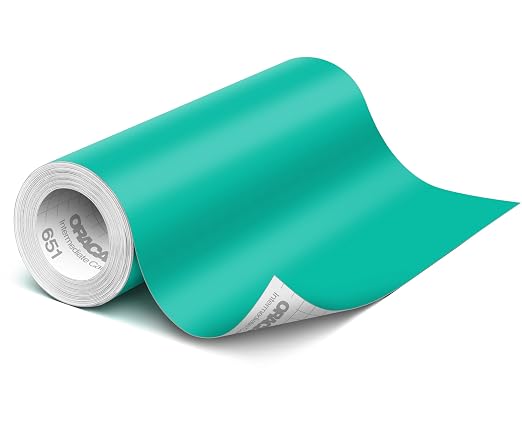 ORACAL 651 Matte Turquoise Vinyl Durable Roll Easy to Weed Permanent Adhesive by Orafol