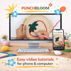 Punch Needle Coaster Kit for Adults Beginners, Easy Punch Embroidery Starter Set - Image 4