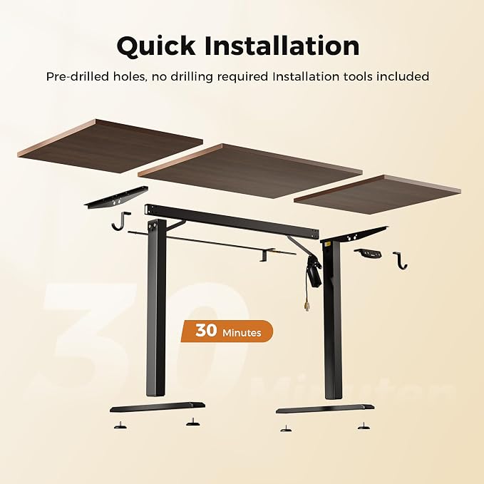 Agilestic Electric Standing Desk, 63 x 23.6 Inches Height Adjustable Desk - Image 8
