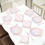 200pcs Pastel Rainbow Party Plates Napkins Pastel Paper Tableware Set Rainbow - Image 7
