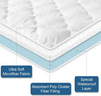 2 Pack Queen Mattres Protector Pad Waterproof Quilted, Soft & Cooling Queen - Image 2