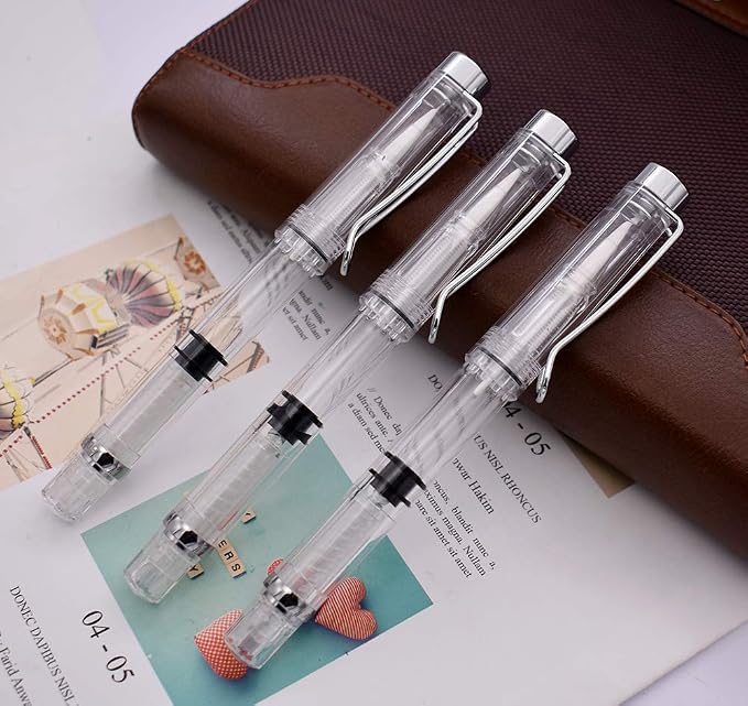 3PCS Yongsheng 3009 Piston-Filled flexible Brush Tip Fountain Pen Fine to Broad - Image 4