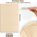 Adrattnay 24pc Basswood Sheets - Image 2