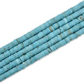 170pcs 5x2mm Natural Blue Turquoise Heishi Disc Rondelle Spacer Stone Semi by LIFAVOVY