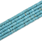 170pcs 5x2mm Natural Blue Turquoise Heishi Disc Rondelle Spacer Stone Semi by LIFAVOVY