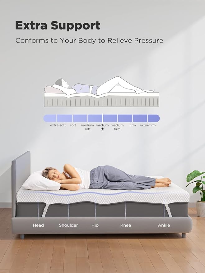 PERLECARE 2 Inch Gel Memory Foam Mattress Topper - Image 6