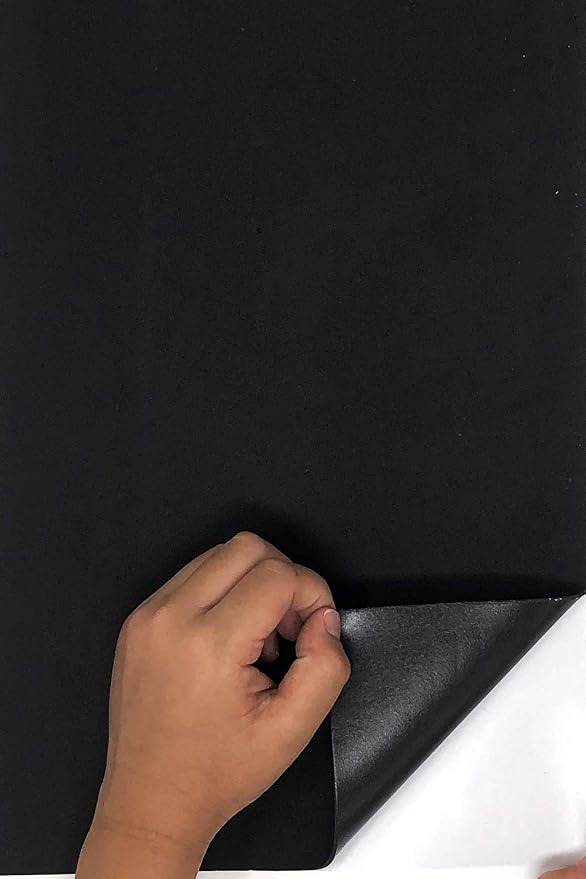 Allgala 20 Pack Self-Adhesive EVA Foam Paper 8x12 Inch Sheets-Black-CF85410 by Allgala
