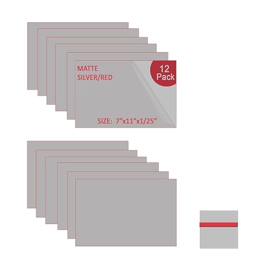 XLNT TECH Engraving Blank Materials ABS Double Color Plastic Sheet, Matte by MaterialsParts