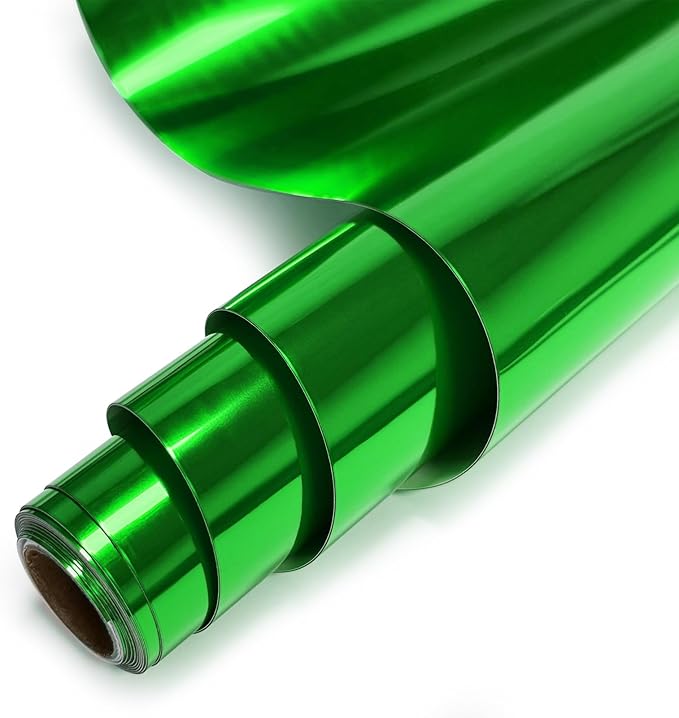 Green Heat Transfer Vinyl Roll, Soft Metallic Foil HTV by MerryMade