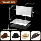 3MM Clear Acrylic Display Case, Cowboy Hat Showcase, Panama & Tweed Organizer - Image 5