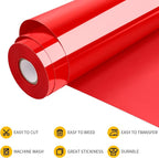 VinylRus Heat Transfer Vinyl-12” x 35FT Red Iron on Vinyl Roll - Image 4