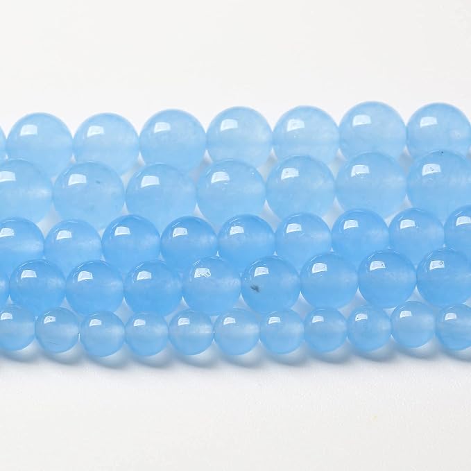 Blue Natural Chalcedony Aquamarines Stone Beads - Image 3