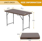 FDW 4FT Folding Table Half Portable Foldable Table Picnic Table - Image 3