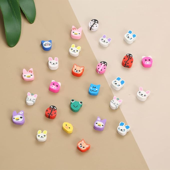 100pcs Animal Polymer Clay Spacer Beads - Image 7