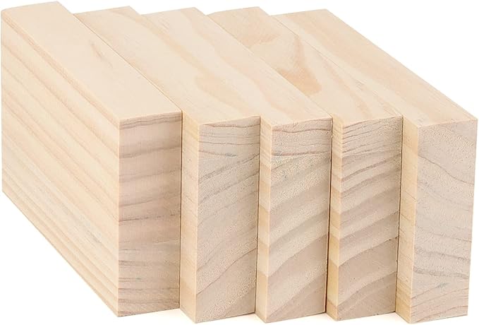 LEXININ 10 PCS Unfinished Wood Blocks, Whittling Blocks - Image 5