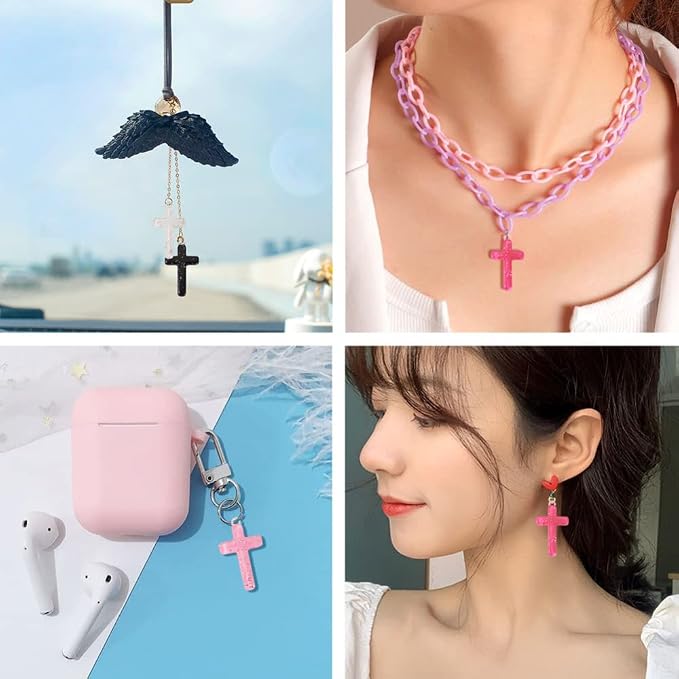 Cheriswelry 36Pcs Cross Resin Pendants - Image 4