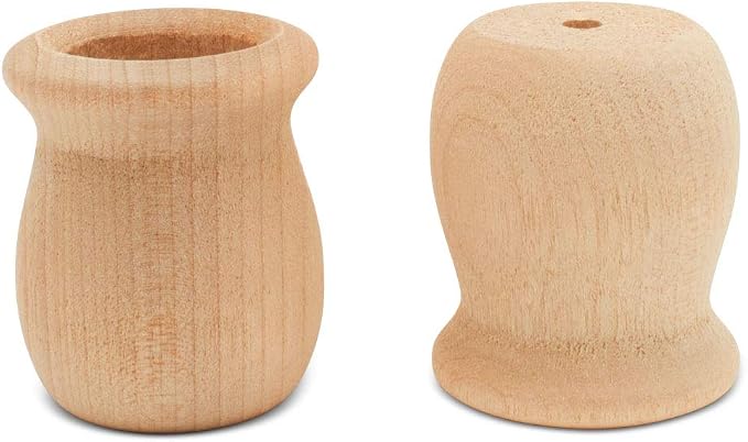 Bean Pot Candle Cups, 1-5/8 Inch, 29/32 Inch Hole, Wood Turnings - Image 3