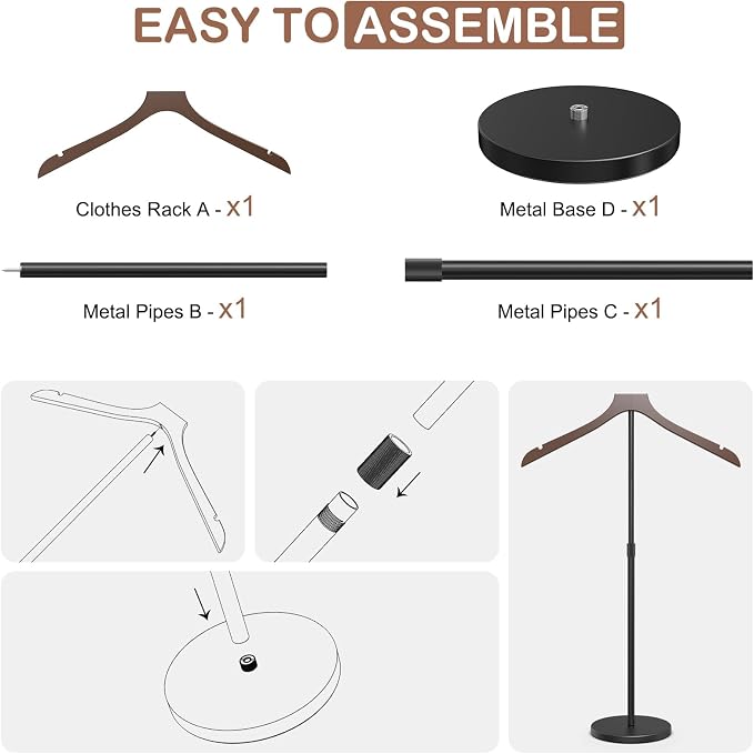 4 Pack Shirt Display Stand, 18-34 Inch Height Adjustable Mannequin Torso - Image 8