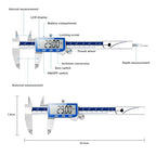 Qfun Digital Caliper, 0-6inch Caliper Measuring Tool Extreme Accuracy IP54 - Image 9